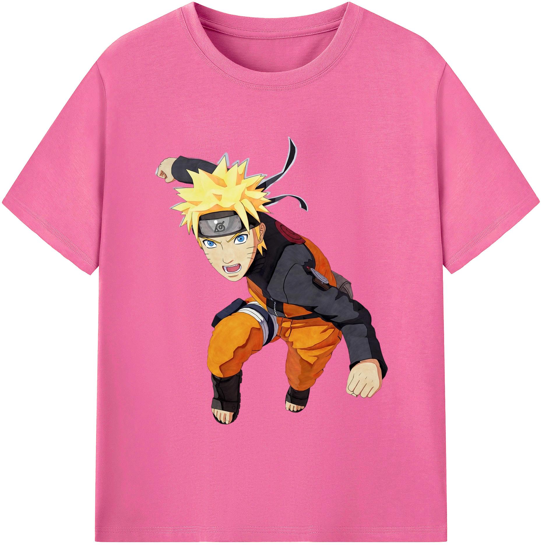 （画像用） NARUTO -ナルト- うずまき ナルト Uzumaki Naruto レディースカジュアルプリントTシャツ（綿100％）
